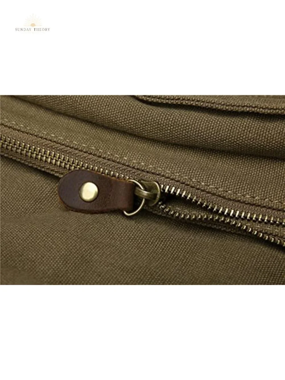 Vintage Military Canvas Leather Laptop Messenger Bag 17